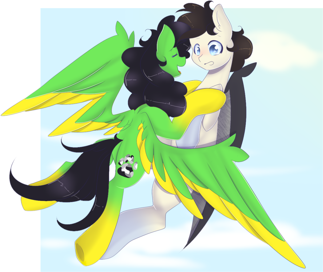 Clefficia, Female, Flying, Male, Mare, Oc, Oc - Cartoon (1209x1024), Png Download