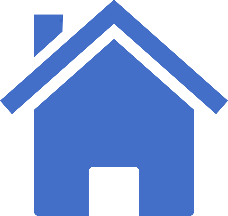 Youth Enrichment - Home Clipart Blue (800x757), Png Download