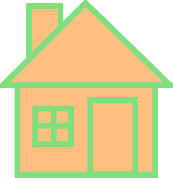 Coral House Silhouette Clip Art At Clker - Hull House Clipart (582x600), Png Download
