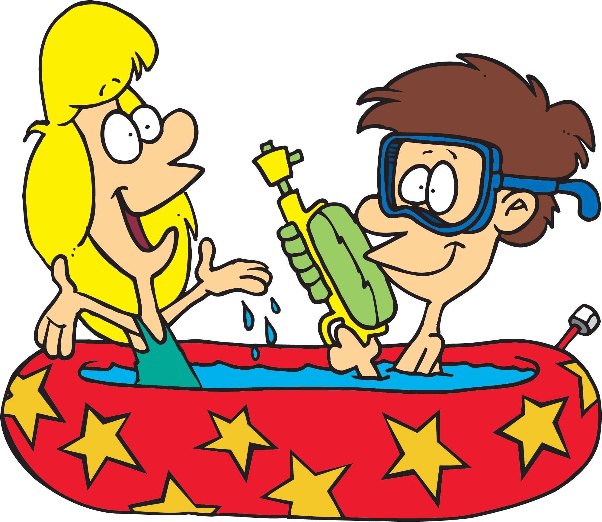 Sunburns, Bug Bites And Zip Lines - Summer Cartoon Clip Art (2000x1735), Png Download