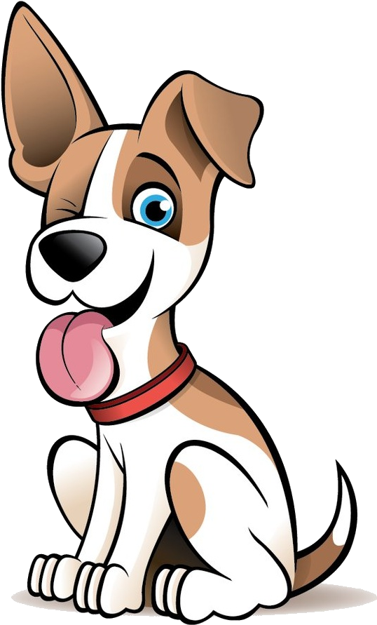 Cartoon Dog Smiling - Dog Cartoon Clip Art (617x920), Png Download
