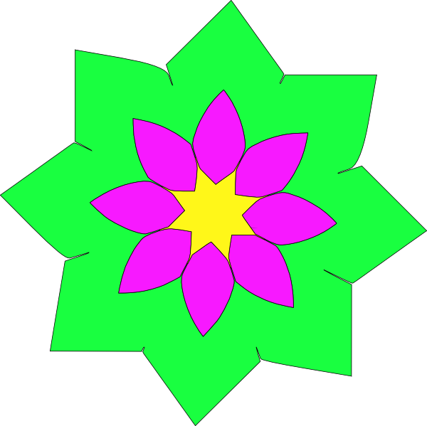 How To Set Use Geometric Flower Shape Svg Vector (600x599), Png Download