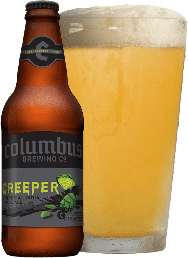 Cbc Creeper Bottle And Glass - Columbus Ipa, 6 Pack, 12 Fl Oz (1050x1050), Png Download