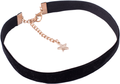 Velvet Black Choker Necklace - Necklace (480x360), Png Download