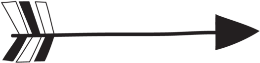 Tribal Arrow - Arrow Silhouette (600x204), Png Download