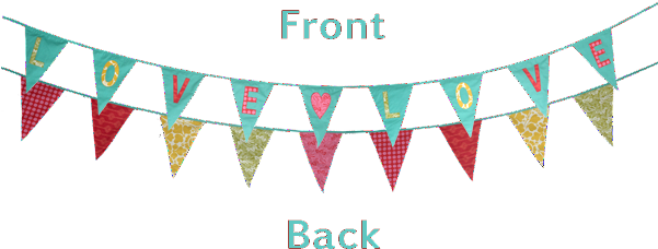 Love Love Bunting Flag Banner - Flag (600x600), Png Download