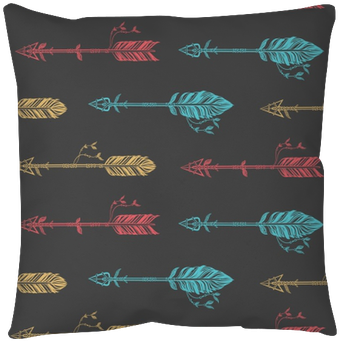 Seamless Pattern With Tribal Arrows - Cushion (400x400), Png Download