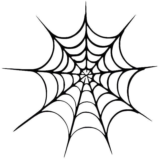 Halloween Spider Web Silhouette (666x691), Png Download