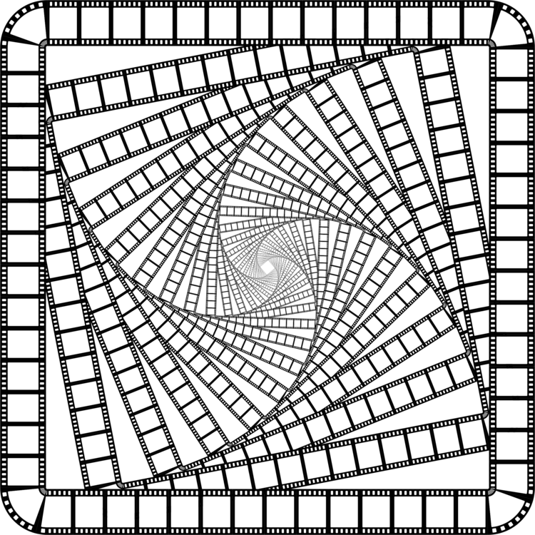 Film Frame Movie Projector Drawing - Film (750x750), Png Download
