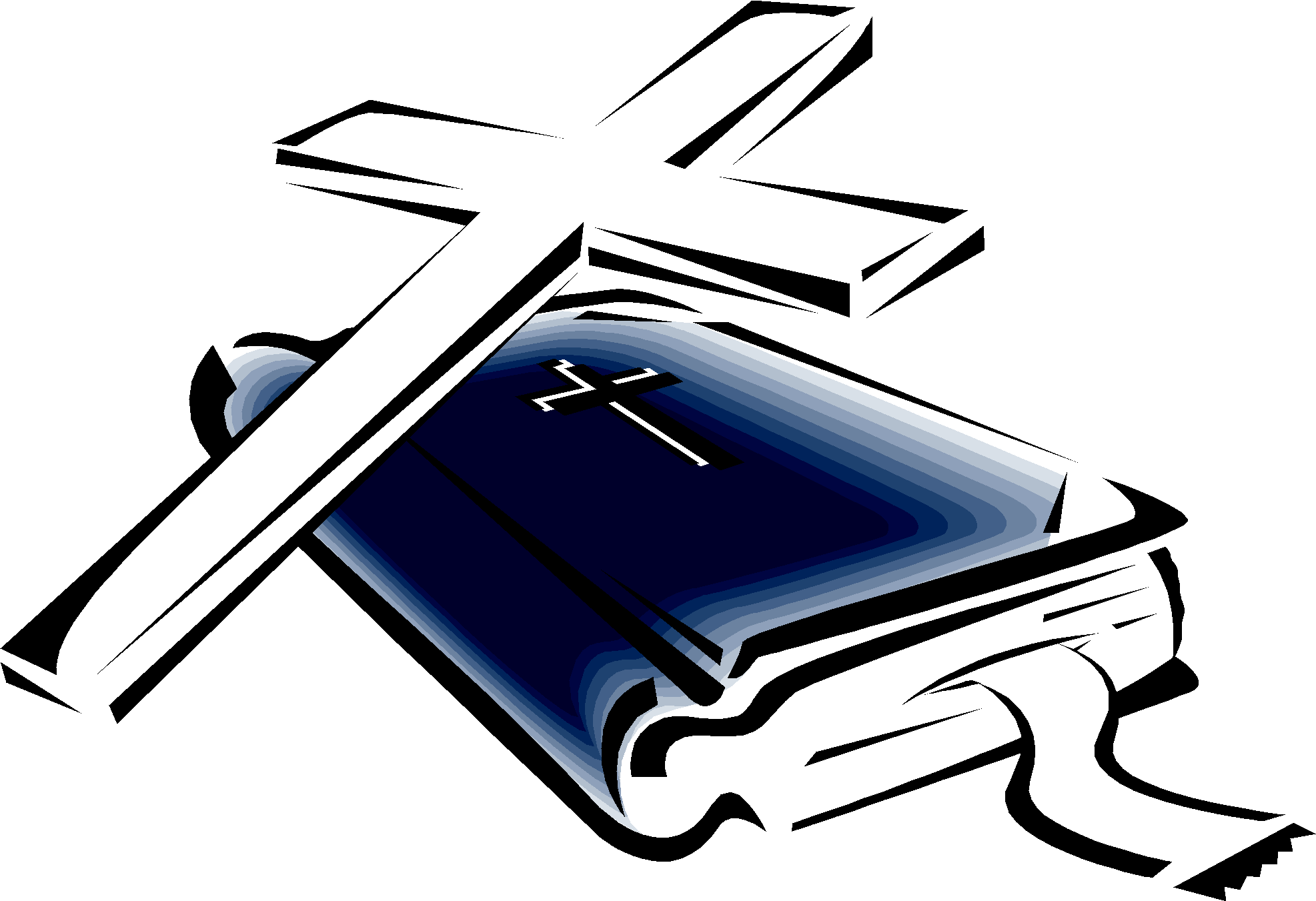 9 Have I Not Commanded You Be Strong And Courageous - Holy Bible And Cross Clipart (1973x1351), Png Download