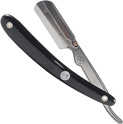 Parker Black Resin Handle Clip Type Barber / Straight - Barbers Razor (414x414), Png Download