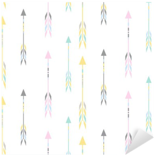 Child Tribal Arrow Pattern Seamless Pastel Colors Design - Cartoon (400x400), Png Download