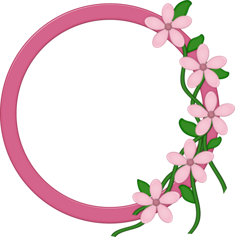 Free Png Floral Round Frame Png Images Transparent - Pink Circle Frame Png (480x484), Png Download