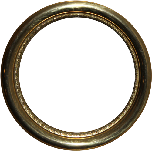 Golden Round Frame Png Photos - Circle Frame Png Files (600x600), Png Download