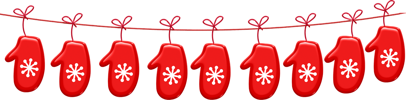Christmas Bunting, Banner, Red, Xmas - Christmas Bunting (1373x340), Png Download