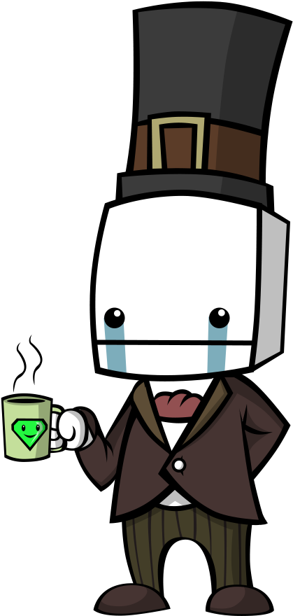 The Walking Definition Of Handsome Gentlemen - Battleblock Theater Hatty Hattington Png (441x903), Png Download