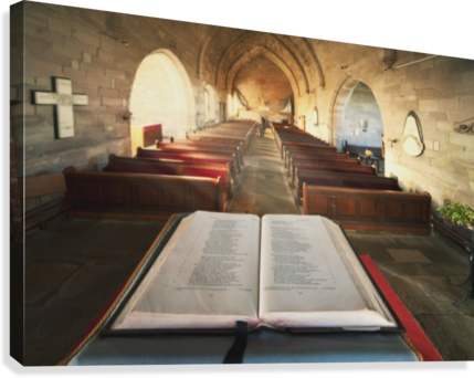 Durham, England - Northumberland England An Open Bible At The Back Of (429x342), Png Download