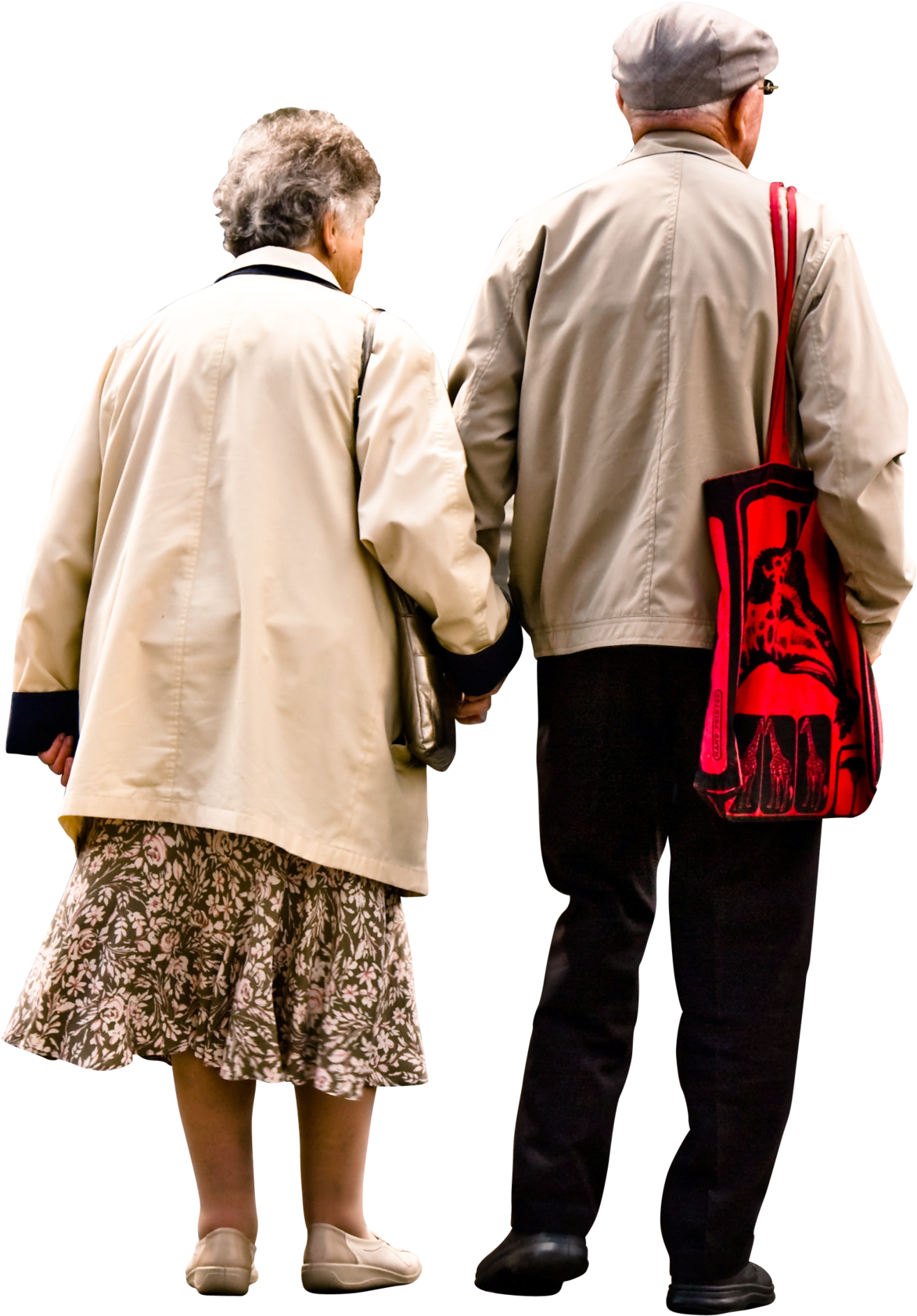 Elderly Couple Holding Hands Walking Garry Knight/cc - Old People Png (1280x1764), Png Download