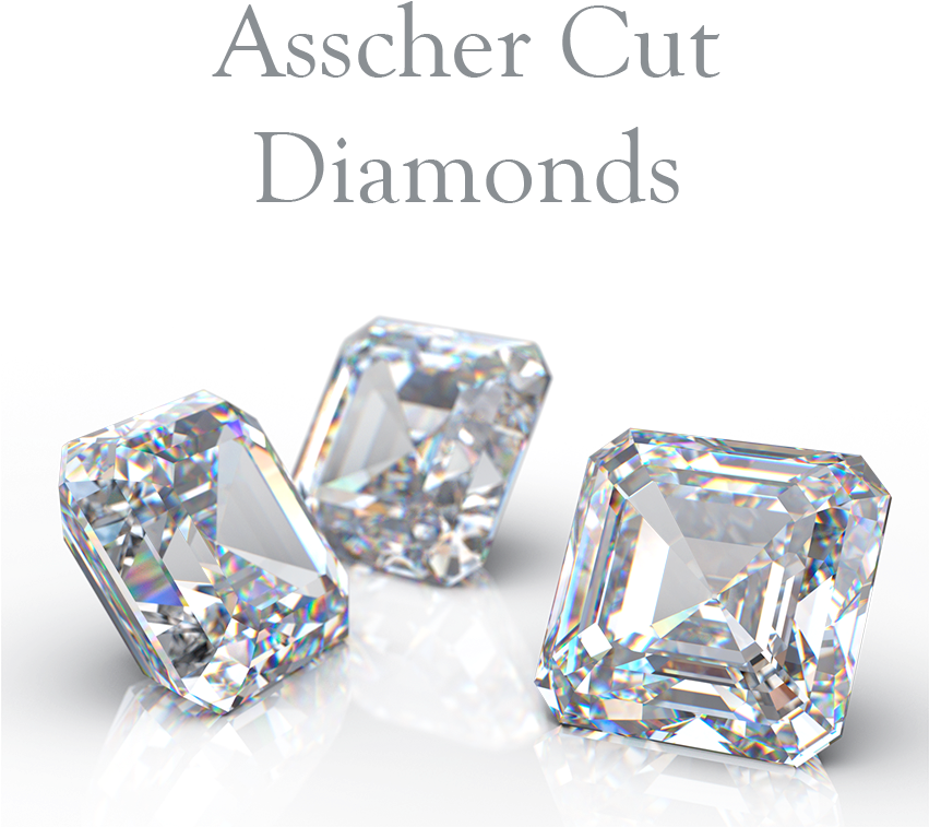 A Square, Symmetrical Outline Is What The Asscher Shape - Diamond (850x850), Png Download