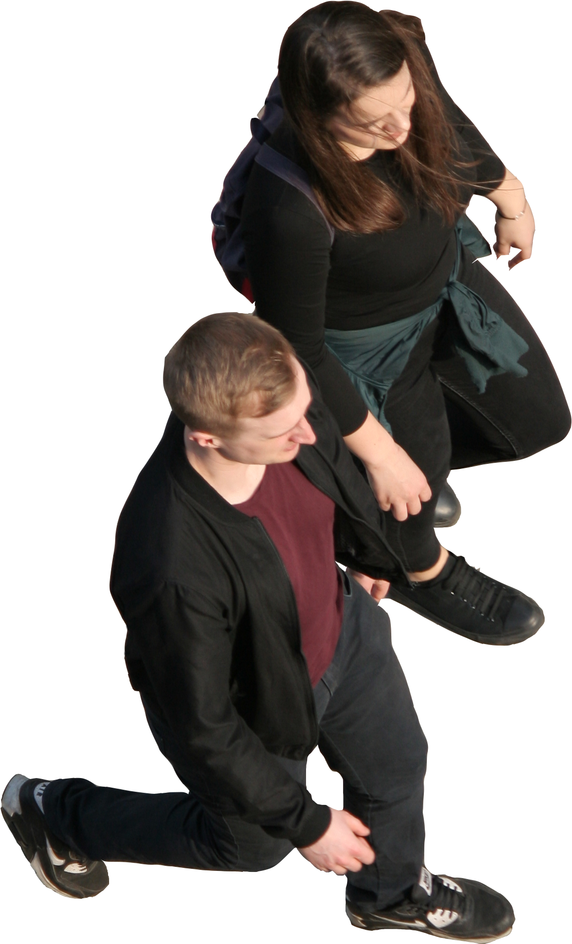 2d People, Couple - Cut Out People From Above Png (1397x1964), Png Download
