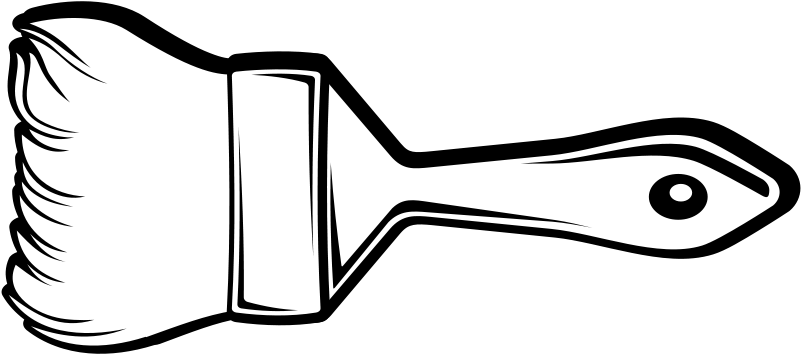 Image Black And White Brush Cilpart Lovely Idea Arjun - Paint Brush Clip Art Black And White (900x409), Png Download