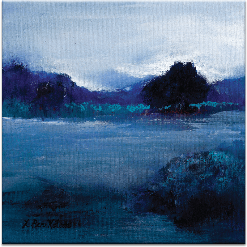 Blue Lagoon - Artist Lane Wedding Poppies By Anna Blatman Painting (900x900), Png Download