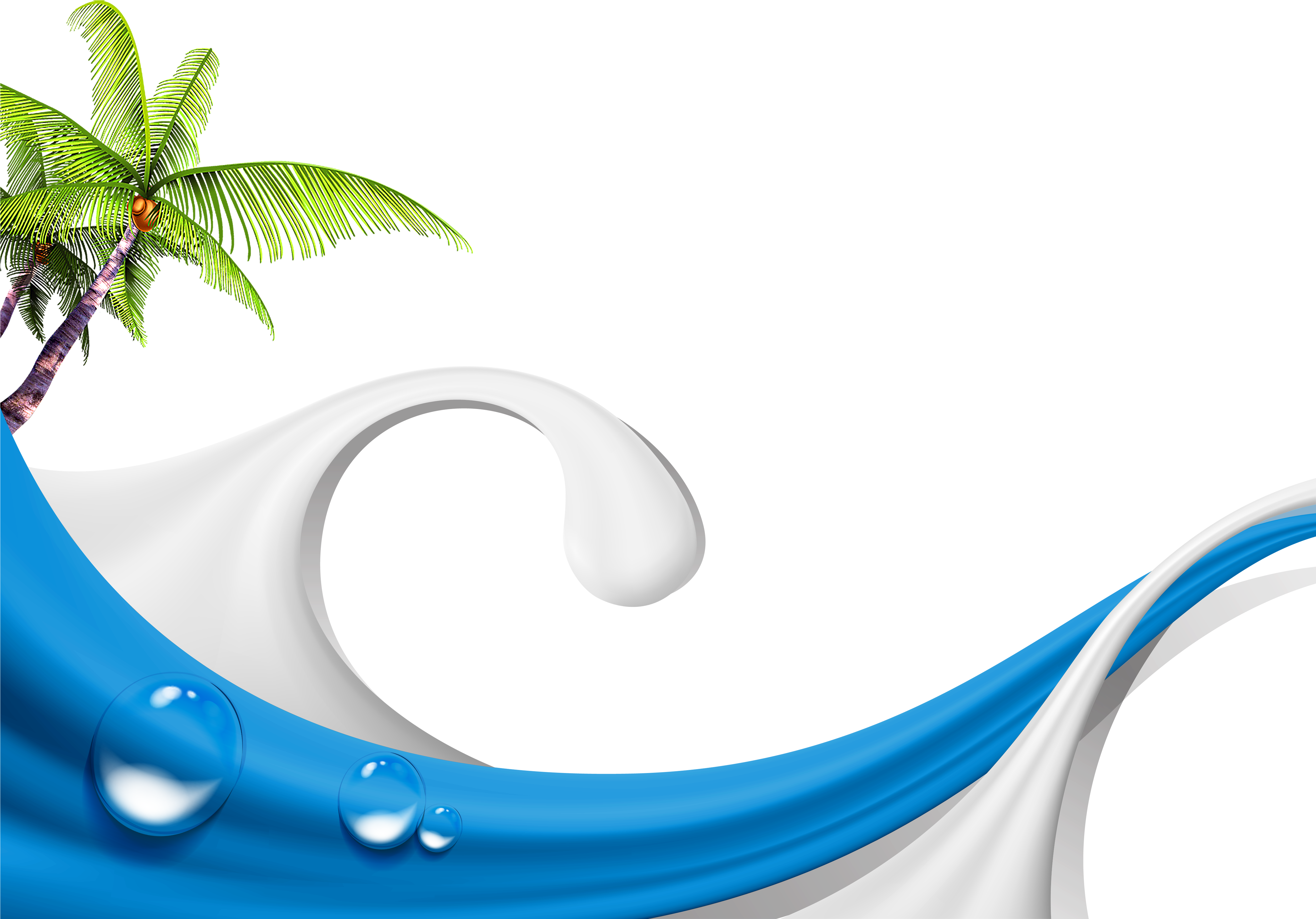 Graphic Design Transprent Free Water Waves Picture - Water Wave Design Png (5000x3500), Png Download