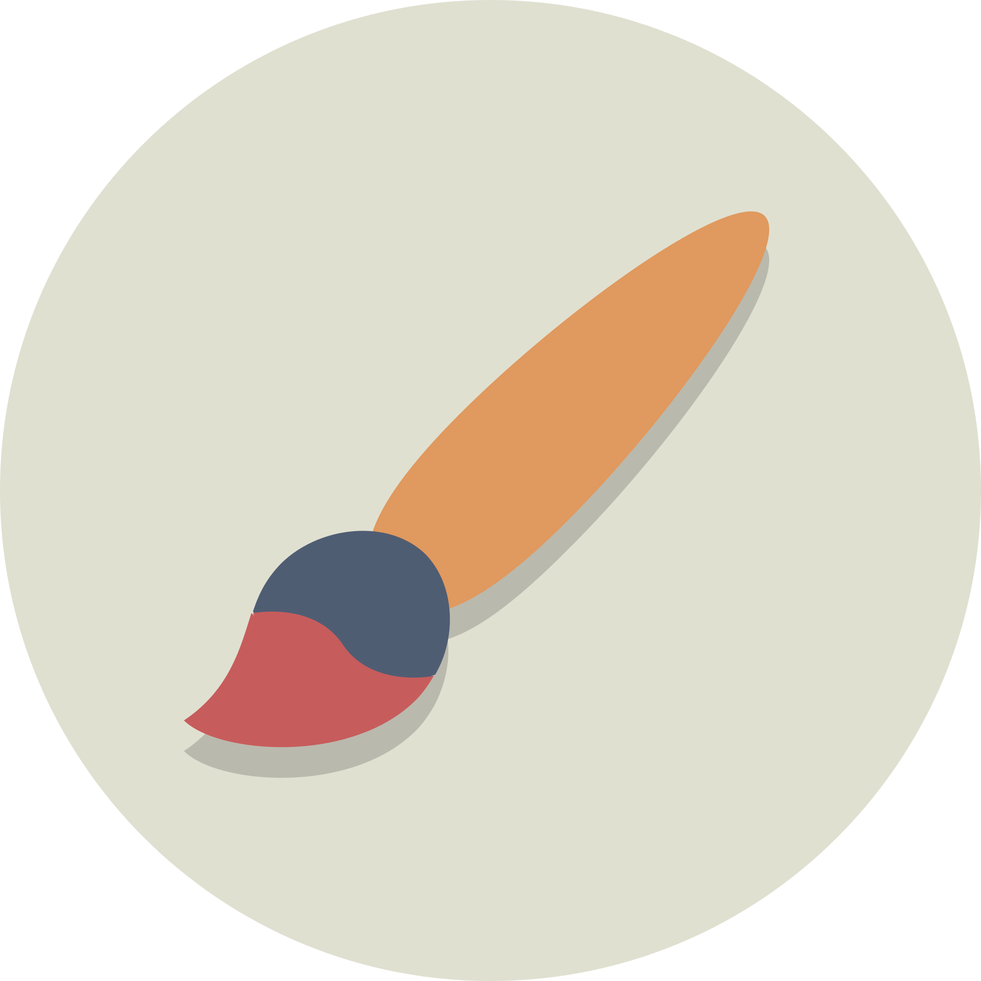Circle Vector Paint Brush - Flat Paint Brush Icon (2000x2000), Png Download