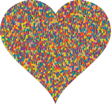 Clip Art-holidays Heart Confetti Valentine's Day Red - Confetti Heart (362x340), Png Download