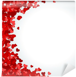 Red Hearts Confetti Vector Background Wall Mural • - Valentine Days Red Hearts (400x400), Png Download