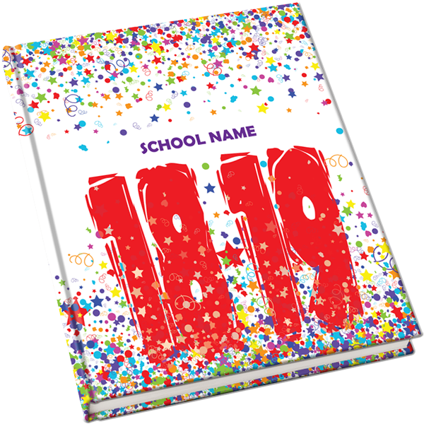 Confetti Celebration Yearbook Cover, Creative Yearbook - Yearbook (600x600), Png Download