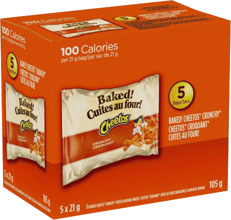 5 Count Oven Baked Cheetos Crunchy® Cheese Snacks - Cheetos Baked Crunchy Cheesies (459x438), Png Download
