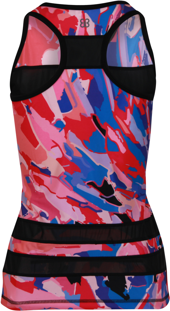 Pink Confetti Mesh Tank - Board Short (819x1024), Png Download