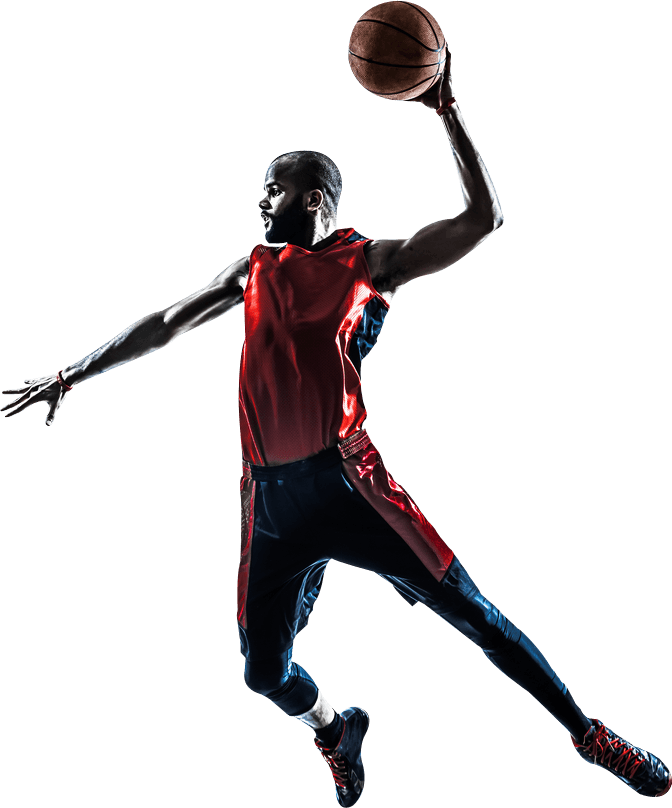 Courtflex - Basketball Player Dunking Png (672x808), Png Download