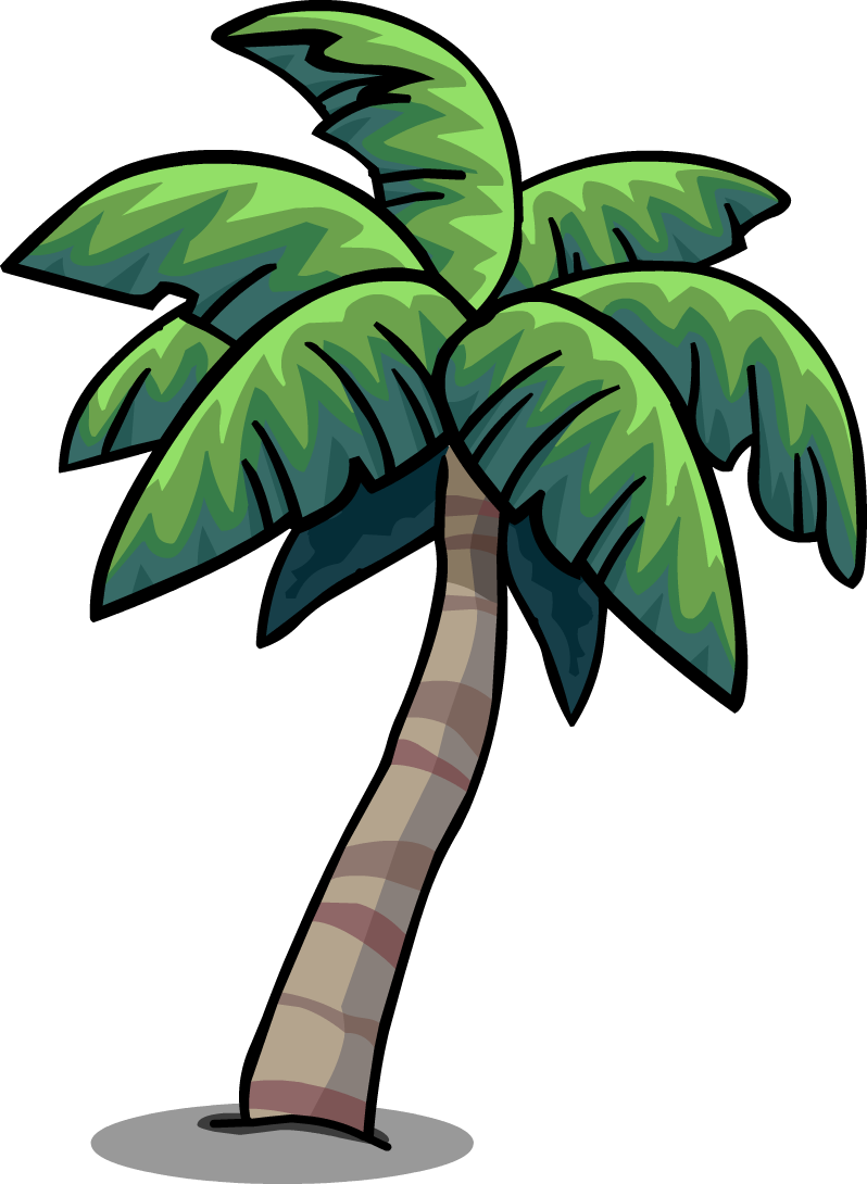 Tropical Palm In-game - Club Penguin (798x1090), Png Download