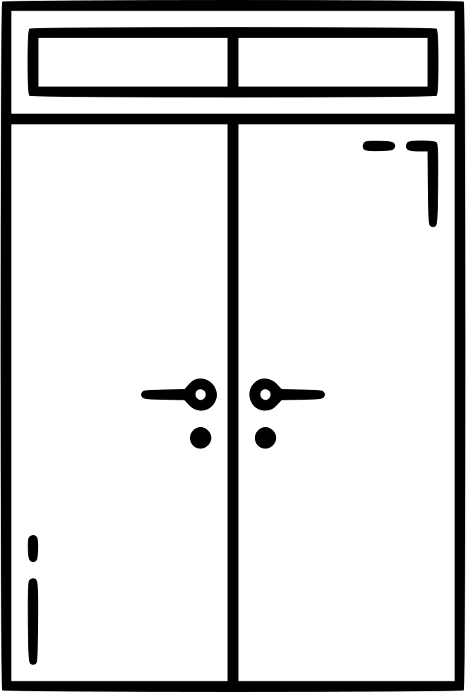 Double Doors Comments - Scalable Vector Graphics (660x980), Png Download