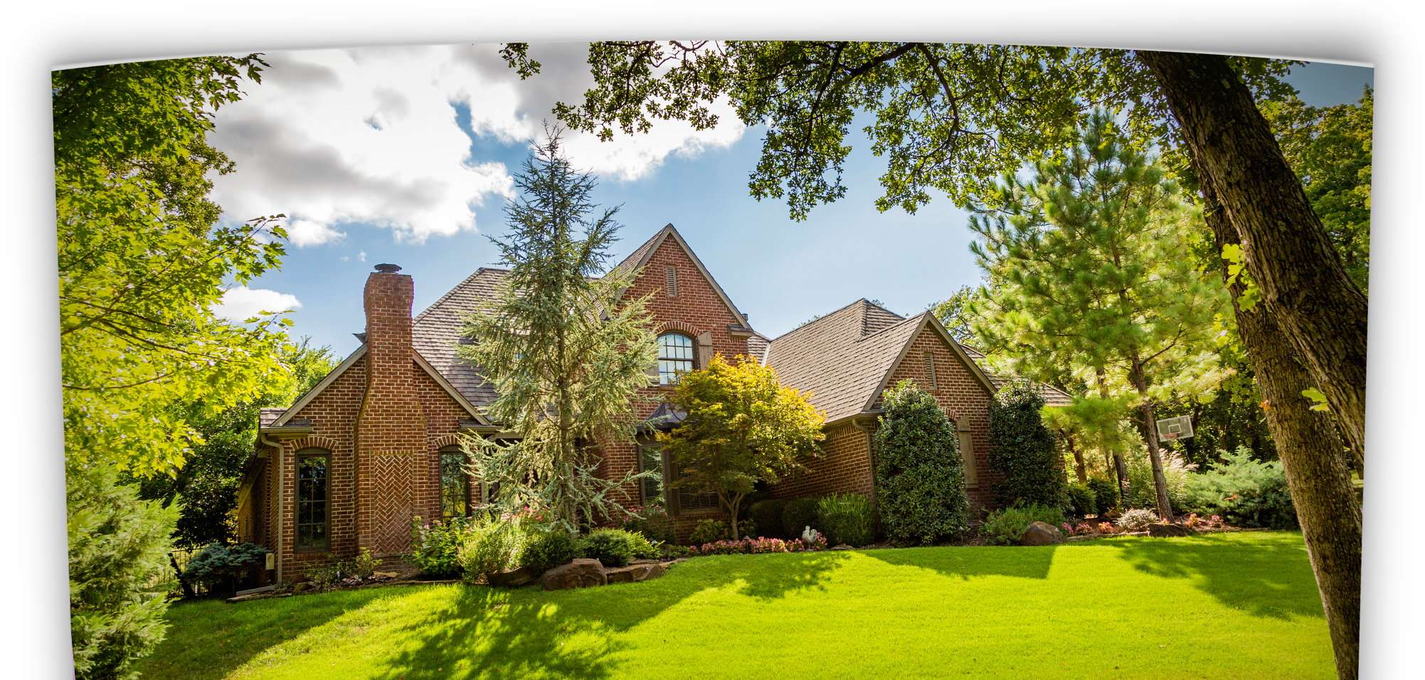 Landscape Design - Oklahoma House Landscape (2002x984), Png Download
