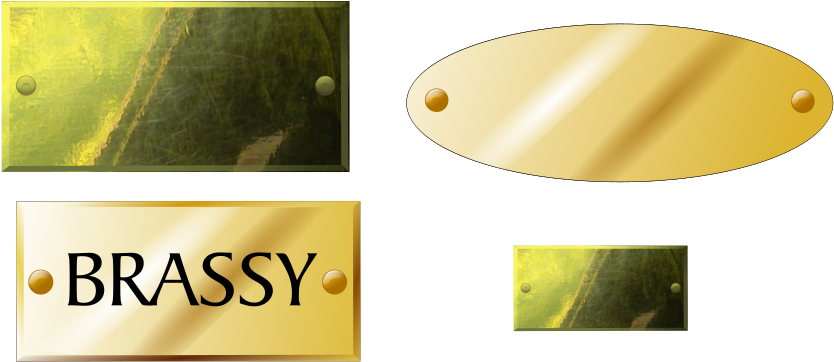 How To Set Use Brass Plaques, Tags Clipart (900x391), Png Download