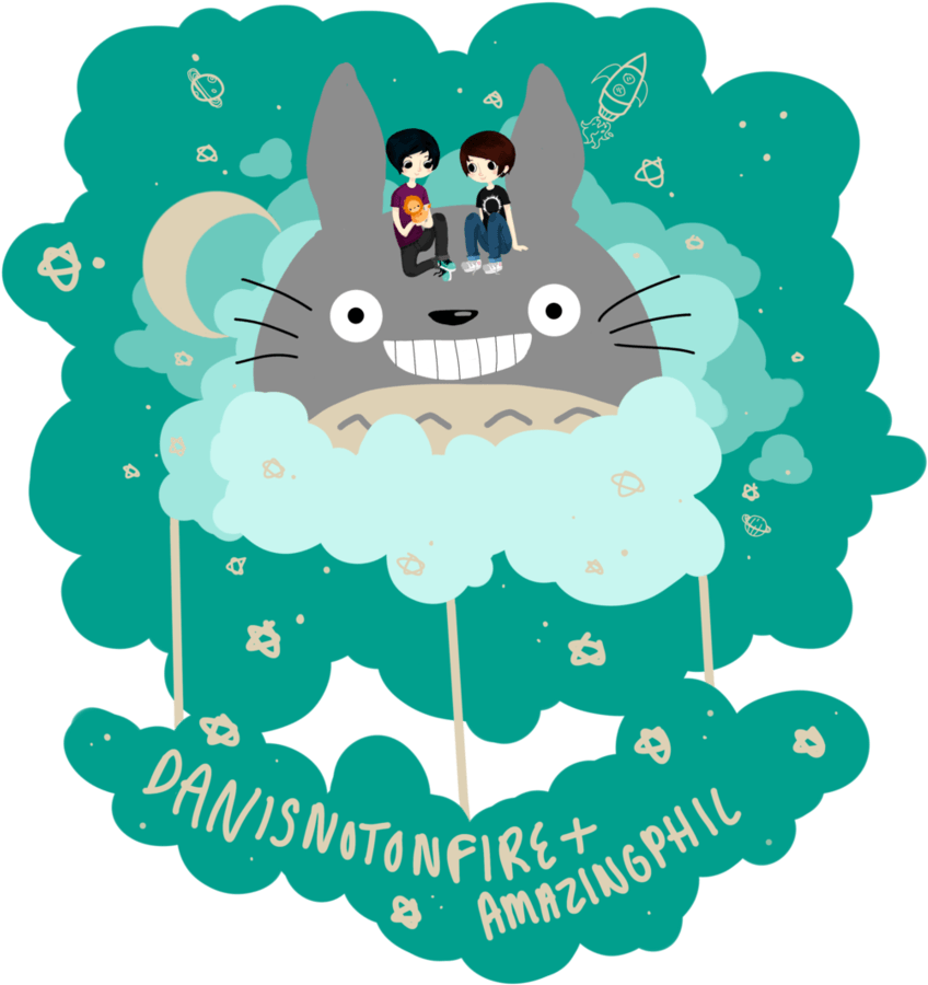 My Neighbor Totoro Full Hd Wallpaper And Background - Dan And Phil Prints (866x923), Png Download