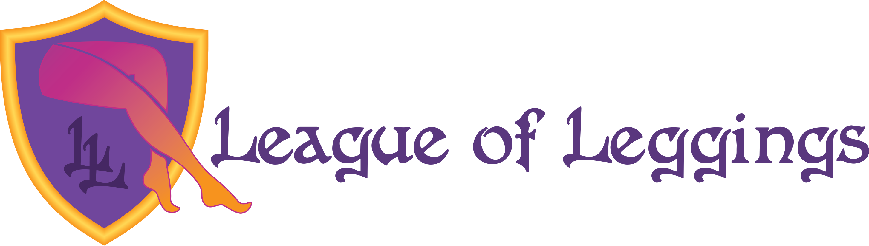 League Of Leggings - Leggings (2908x825), Png Download