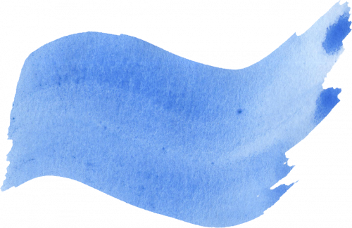 Blue Watercolor Brush Stroke 4 24 - Rays And Skates (500x325), Png Download