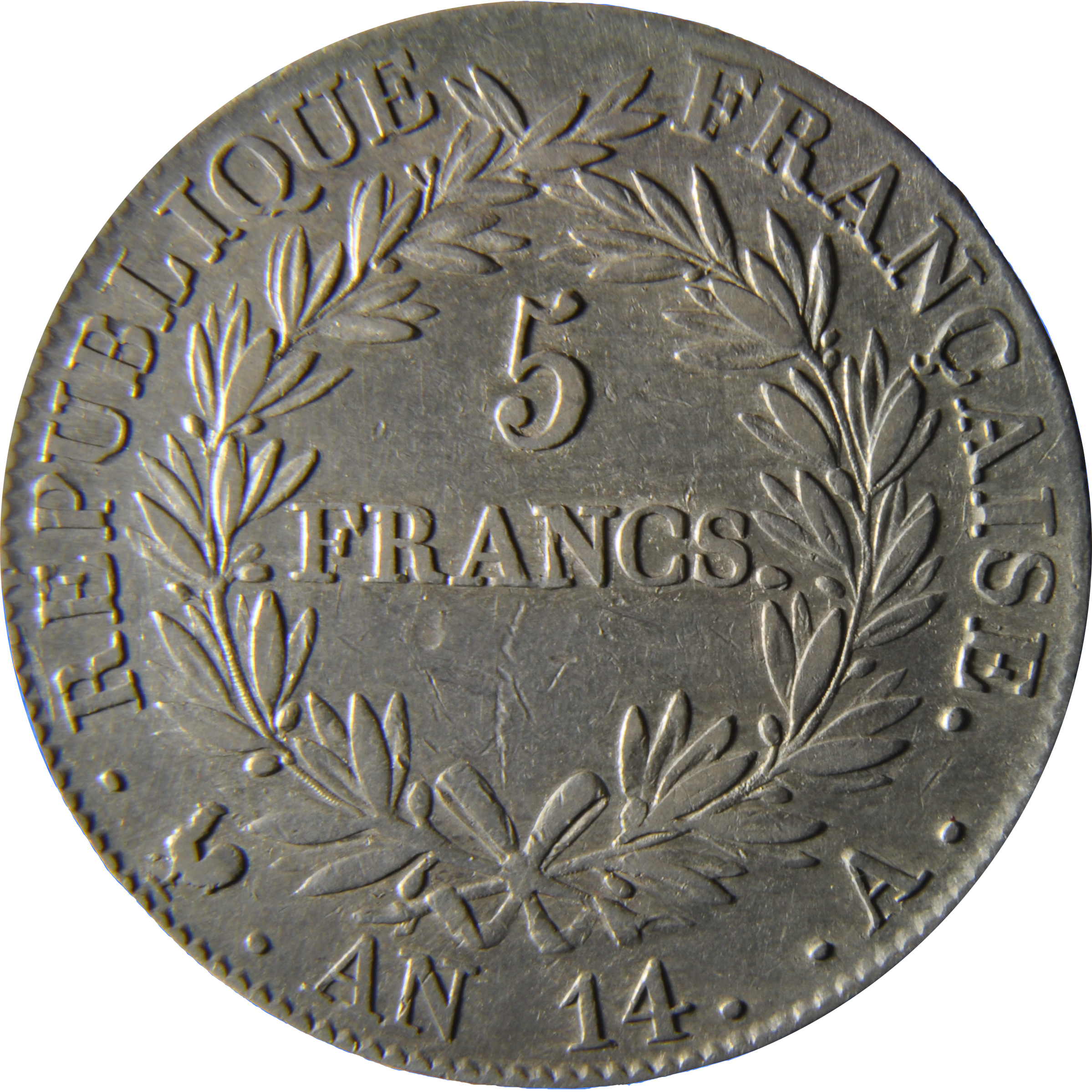5 Francs Napoleon An 14 Revers - 10 Złotych Note (2398x2398), Png Download