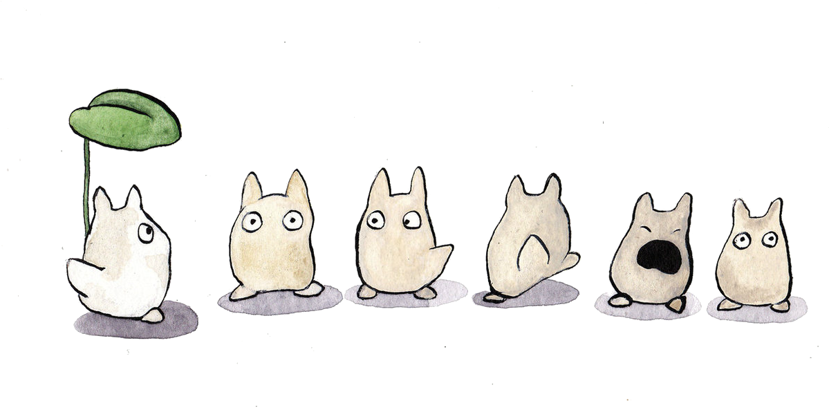 1 Chibi Totoro By Dragon Flame13 D4rs1ox - Totoro Drawing (1236x647), Png Download