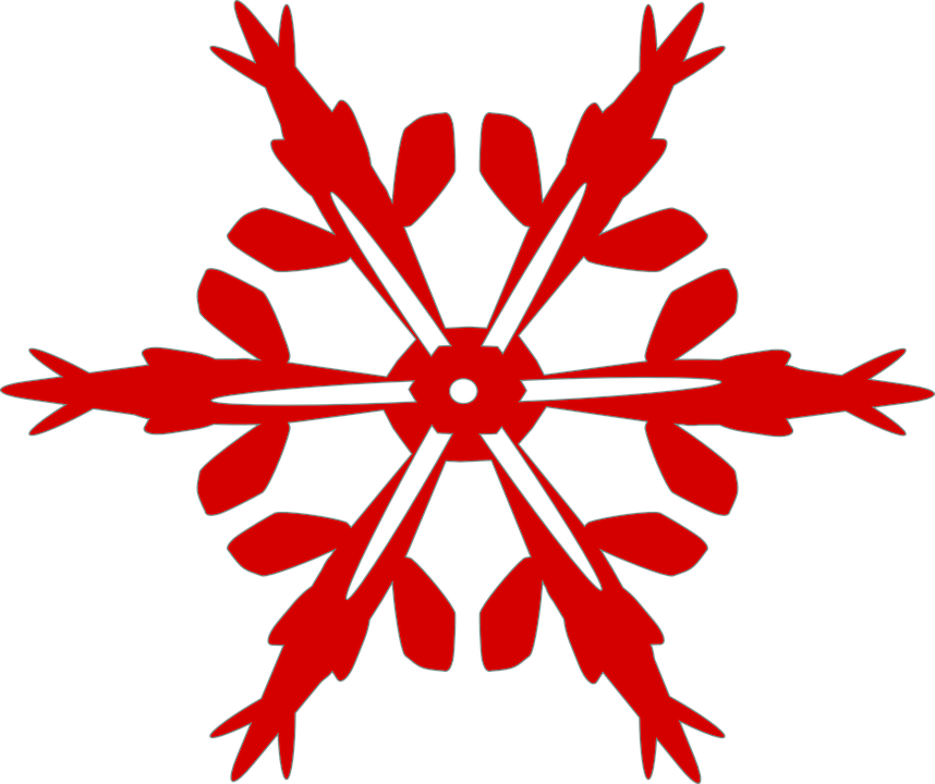 Copo De Nieve Rojo Png - Copos De Nieve Rojo Vector Png (858x720), Png Download