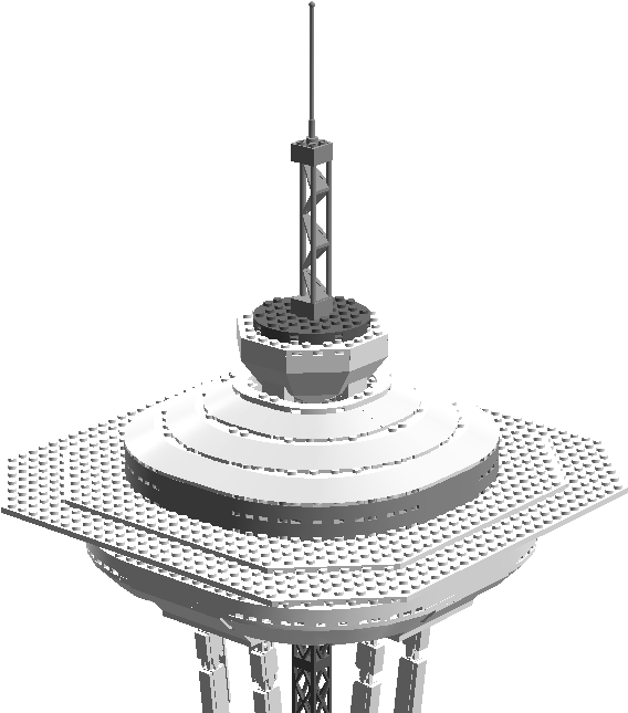 Lego Space Needle - Control Tower (651x672), Png Download