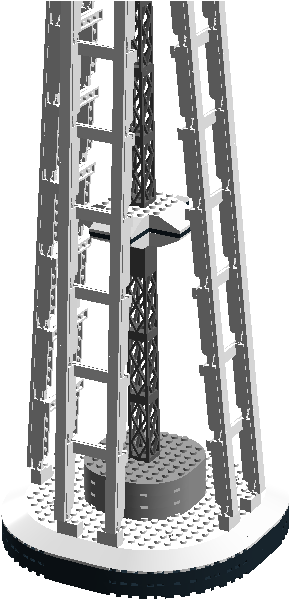 Lego Space Needle - Roller Coaster (392x599), Png Download