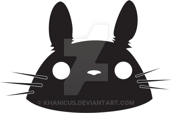 Tonari No Totoro - Totoro Silhouette (599x418), Png Download