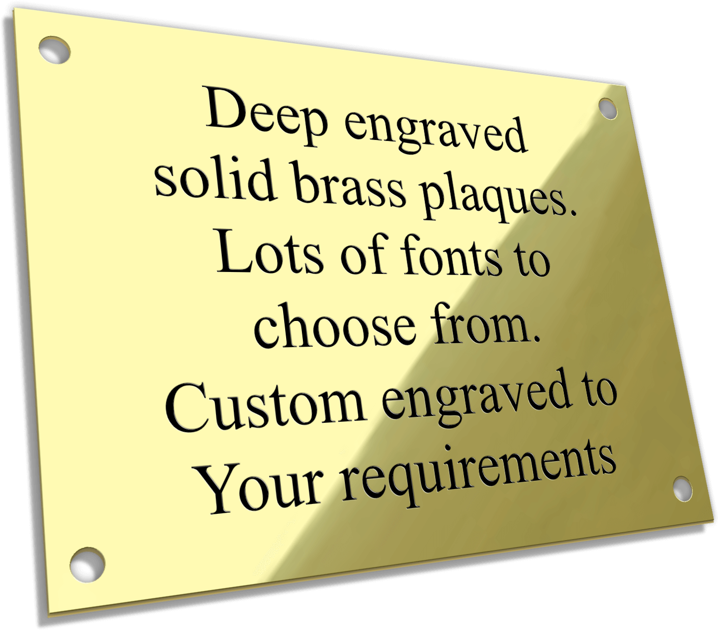 Download Brass Plaques - Church Chair Memorial Plaques - Full Size PNG