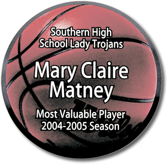 Plaque Round - Netball (350x343), Png Download