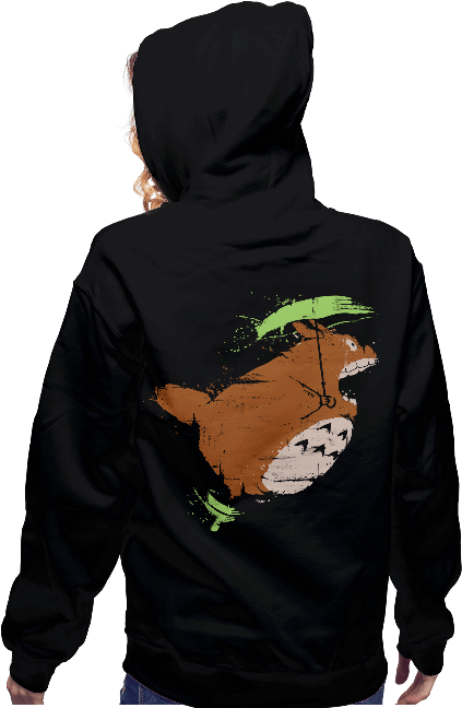 Totoro Fly - Halloween Ugly Sweater (650x650), Png Download